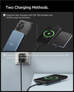 Spigen Essential 5000mAh 22.5W MagSafe prenosná nabíjačka, tyrkysová modrá EA2205MQ