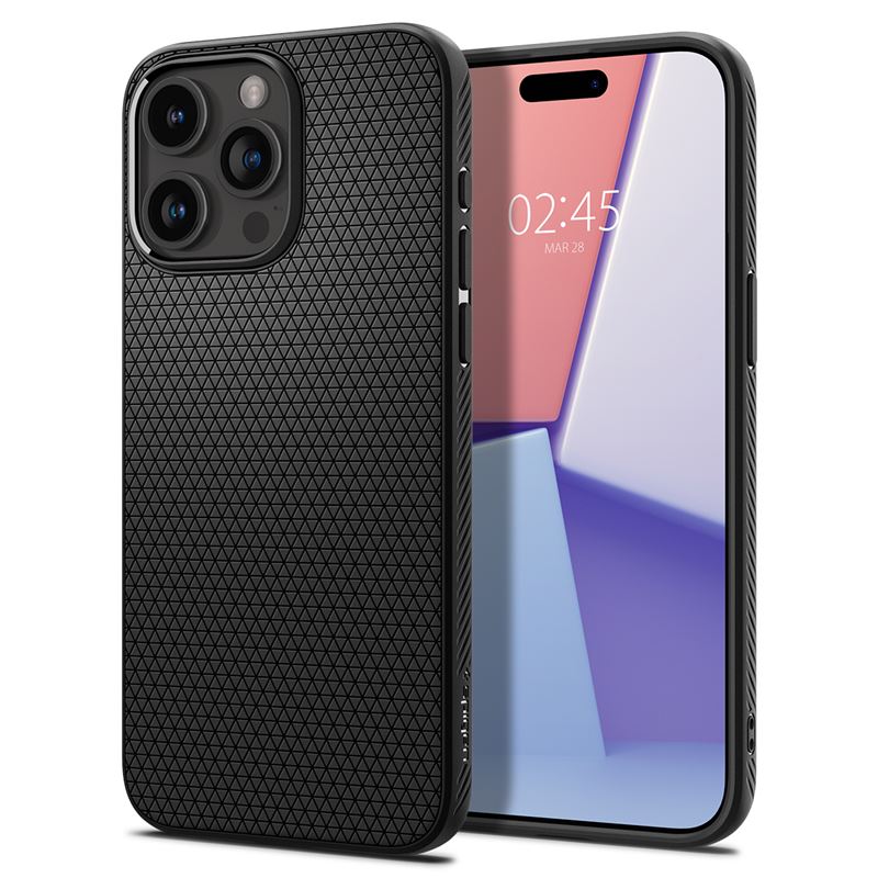 Spigen Liquid Air, matte black - iPhone 15 Pro
