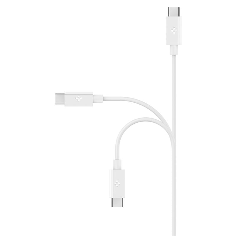 Spigen Essential USB A na USB C 60W Kábel, biely EB6020AC