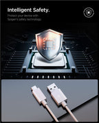 Spigen Essential USB A na USB C 60W Kábel, biely EB6020AC