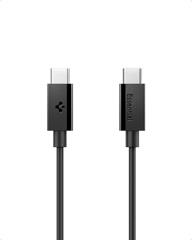 Spigen Essential USB C to USB C 60W kábel, čierny EB6010CC