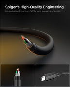 Spigen Essential USB C na USB C 60W kábel, čierny EB6020CC