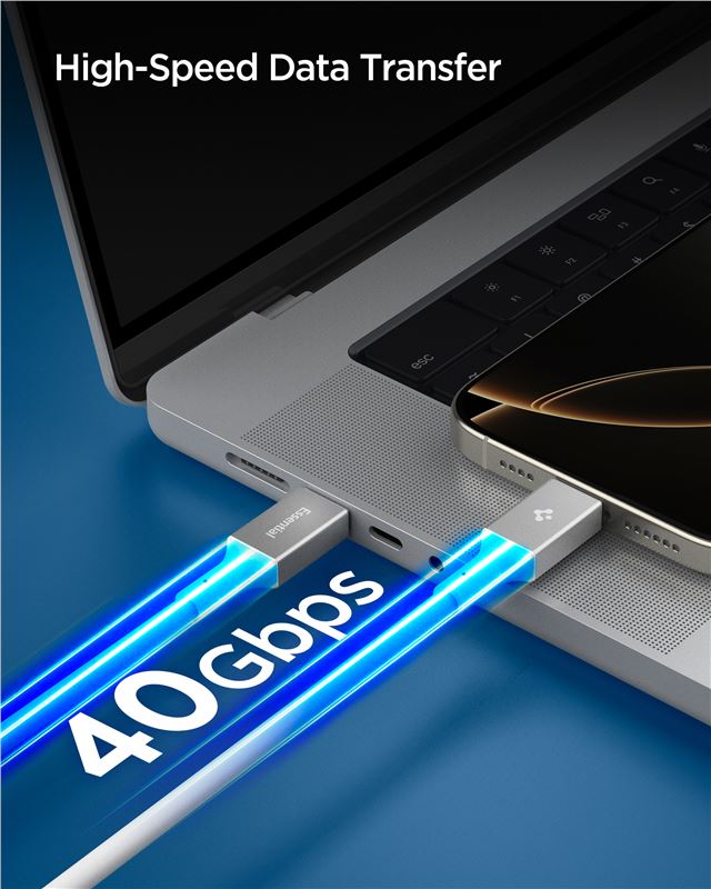 Spigen Essential USB C to USB C 240W Cable, white EB24012CC