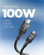 Spigen Essential USB C to USB C 100W Cable, black EB10010CC