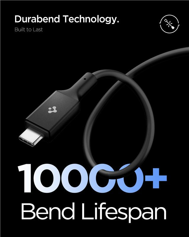 Spigen Essential USB C to USB C 100W Cable, black EB10010CC