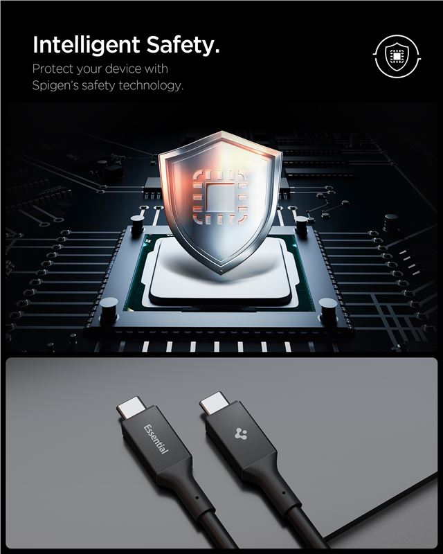 Spigen Essential USB C to USB C 240W Cable, black EB24012CC