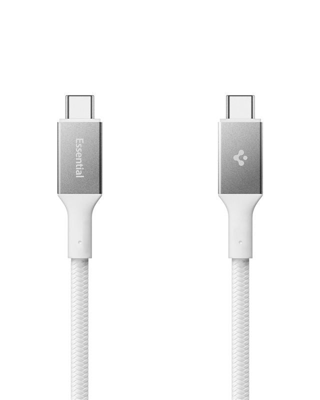 Spigen Essential USB C to USB C 100W Fabric Cable, white EB10015CC