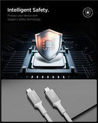 Spigen Essential USB C to USB C 100W Fabric Cable, white EB10015CC