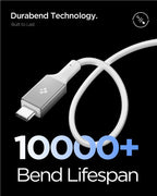 Spigen Essential USB C na USB C 240W Látkový kábel, biely EB24015CC