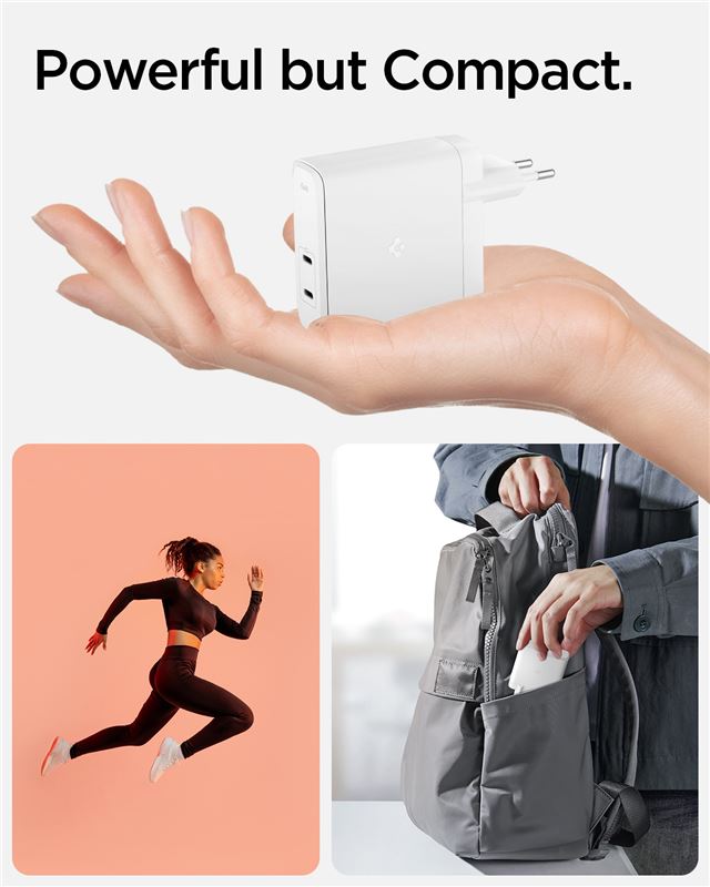 Spigen ArcStation Pro 140W Wall Charger, white - GaN / 2-Port