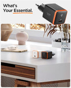 Spigen Essential 30W nástenná nabíjačka EE301EU, čierna