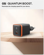 Spigen Essential 30W nástenná nabíjačka EE301EU, čierna