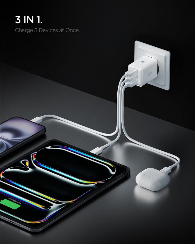 Spigen Essential 47W Wall Charger EE473EU, white