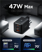 Spigen Essential 47W Wall Charger EE473EU, black
