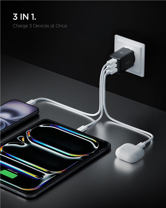 Spigen Essential 47W Wall Charger EE473EU, black