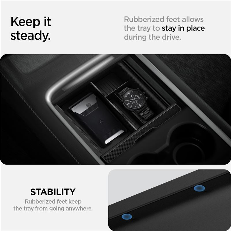 Spigen Tesla organizér stredovej konzoly, čierny - Model Y/3