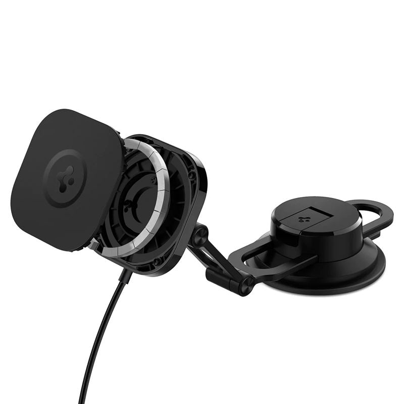 Spigen OneTap 3 Pro Wireless Car Charger Mount MagSafe Dashboard/Windshield ITS35W-3, Black