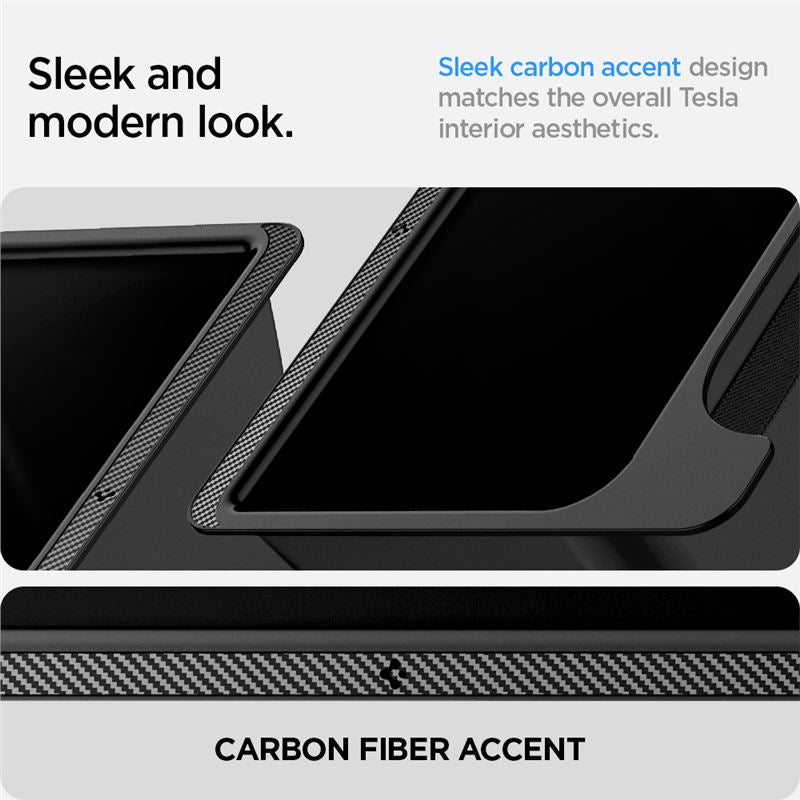 Spigen Tesla Rear Under Air Outlet Storage Box, black - Tesla Model Y