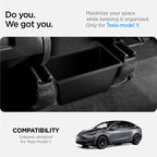 Spigen Tesla Rear Under Air Outlet Storage Box, black - Tesla Model Y