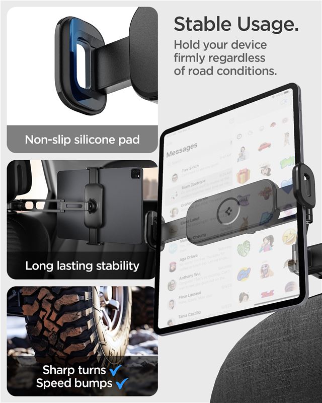 Spigen OneTap Universal Car Mount for Tablet (headrest),  black