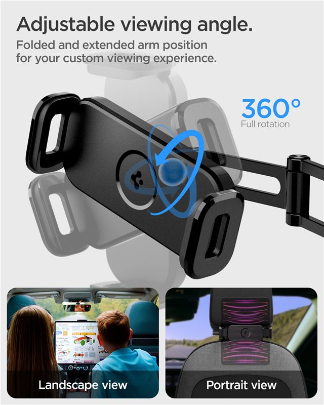 Spigen OneTap Universal Car Mount for Tablet (headrest),  black