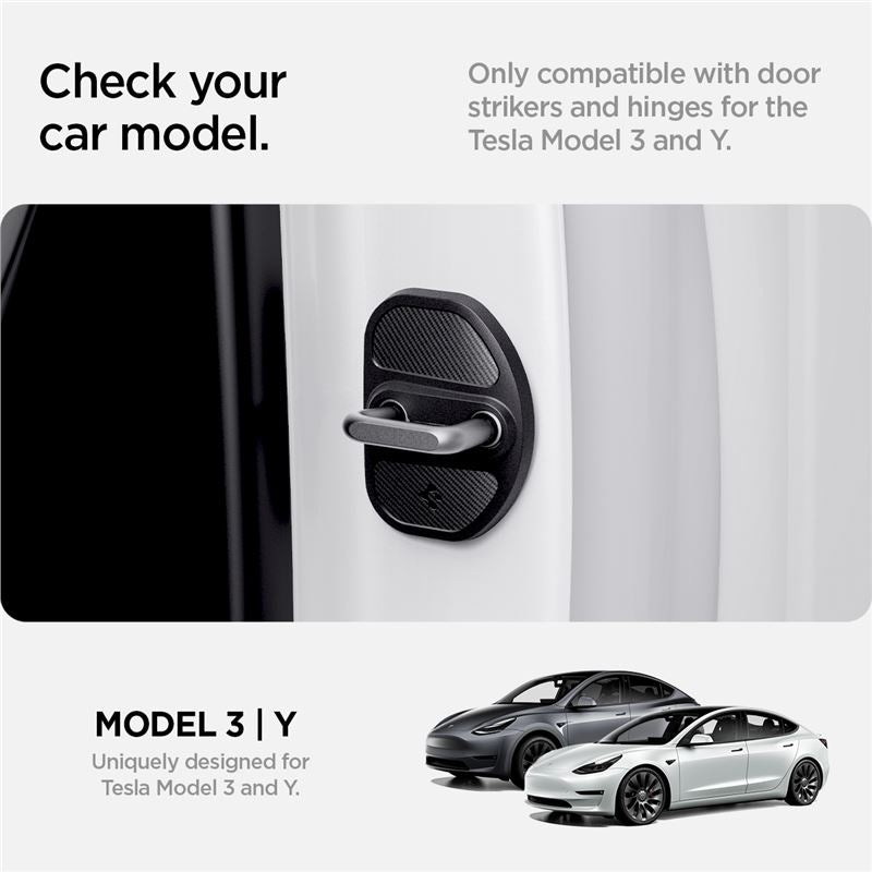 Spigen Tesla Door Lock Cover, black - Tesla Model Y/3