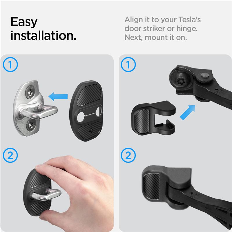 Spigen Tesla Door Lock Cover, black - Tesla Model Y/3