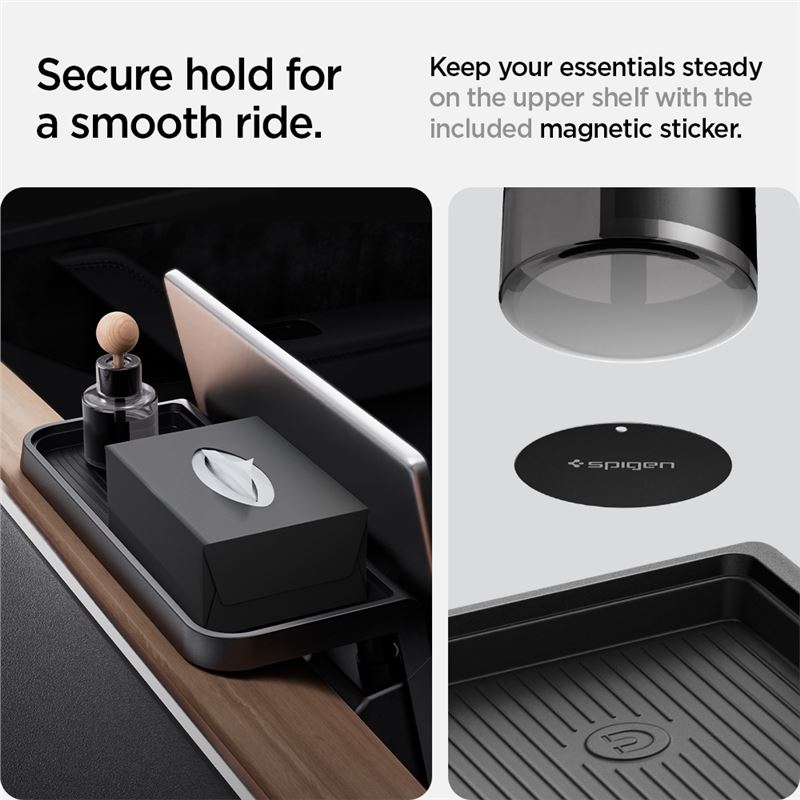 Spigen Tesla Under Screen Storage Organizer, čierny - Tesla Model Y/3