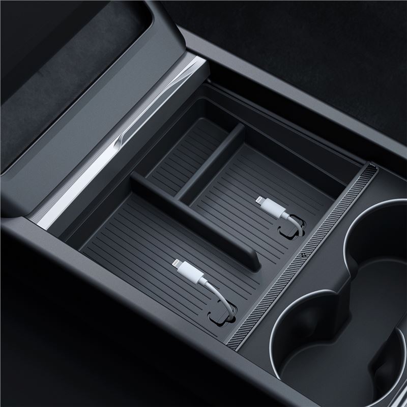 Spigen Tesla Console Organizer (Bottom), black - Tesla Model 3 2024