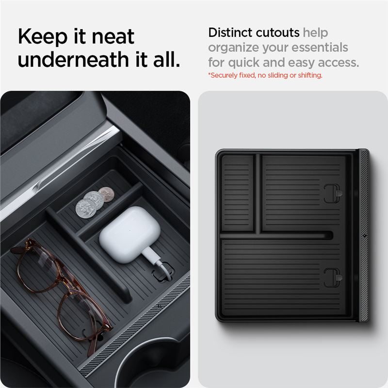 Spigen Tesla Console Organizer (Bottom), black - Tesla Model 3 2024