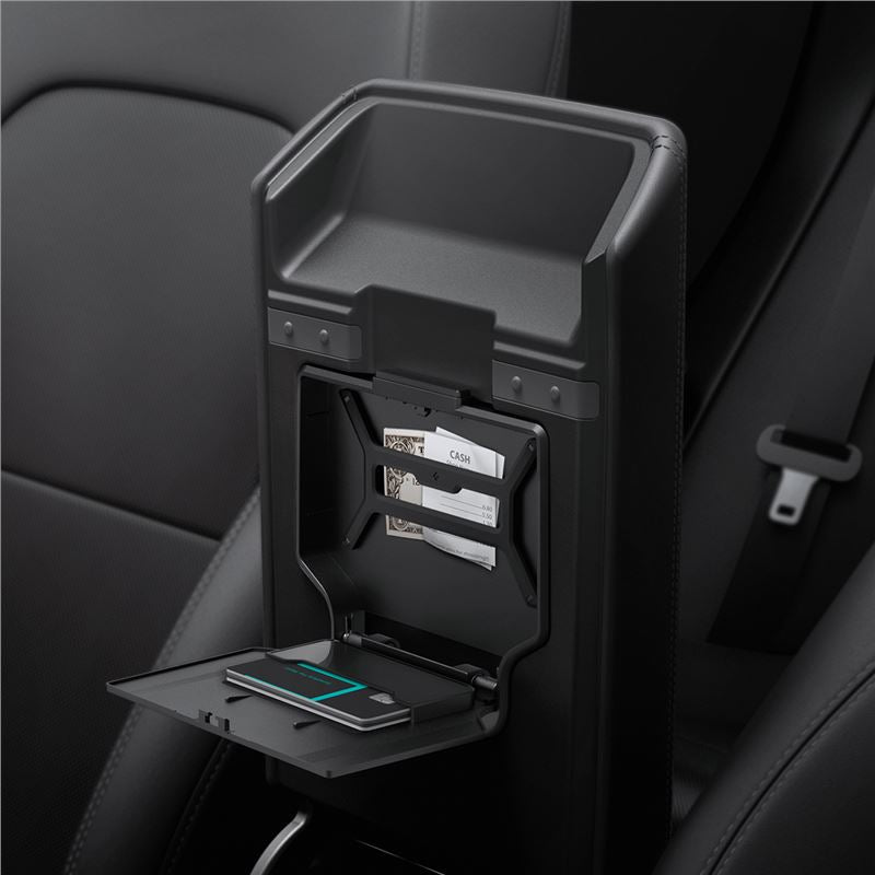Spigen Tesla Center Console Organizer Hidden Storage Box, black - Tesla Model 3 2024
