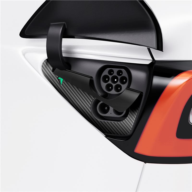Spigen Tesla Protective Film and Wrap Set for Charge Port (EU), carbon - Tesla Model Y/3