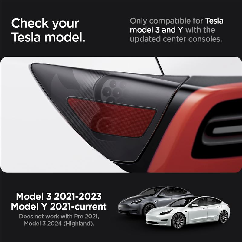 Spigen Tesla Protective Film and Wrap Set for Charge Port (EU), carbon - Tesla Model Y/3