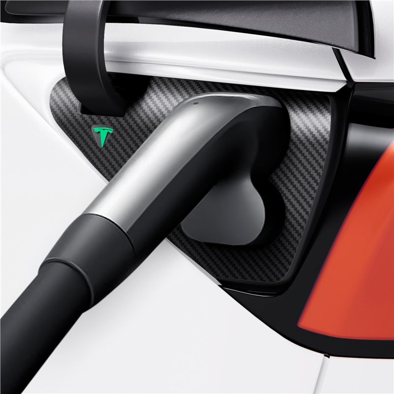Spigen Tesla Protective Film and Wrap Set for Charge Port (EU), carbon - Tesla Model Y/3