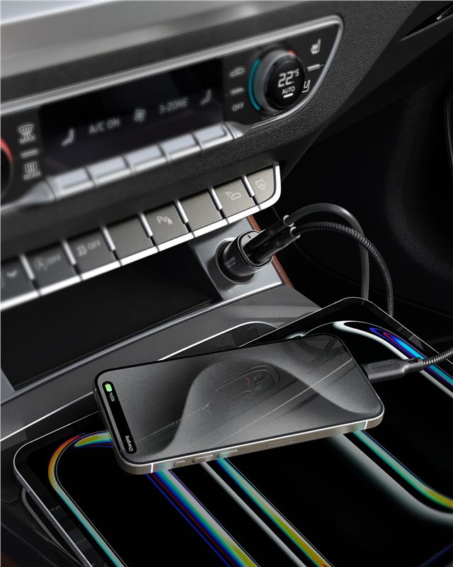Spigen Essential 50W Car Charger EV502, black