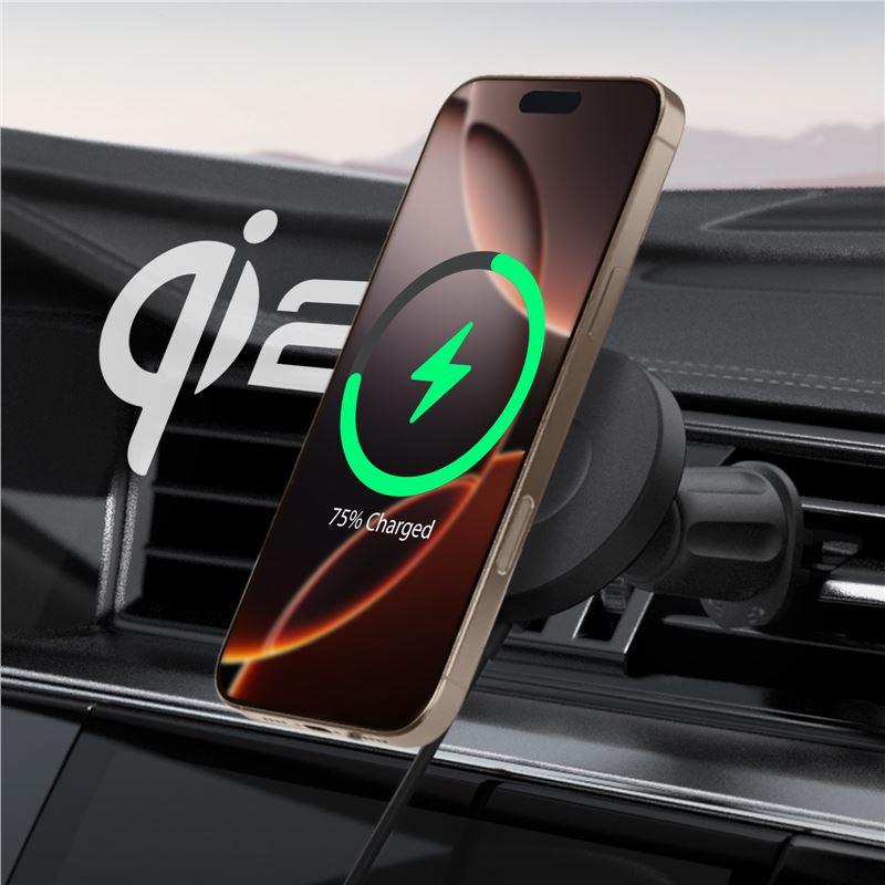 Spigen OneTap Pro 4 MagSafe Car Mount Charger, black - Wireless / AirVent Hook