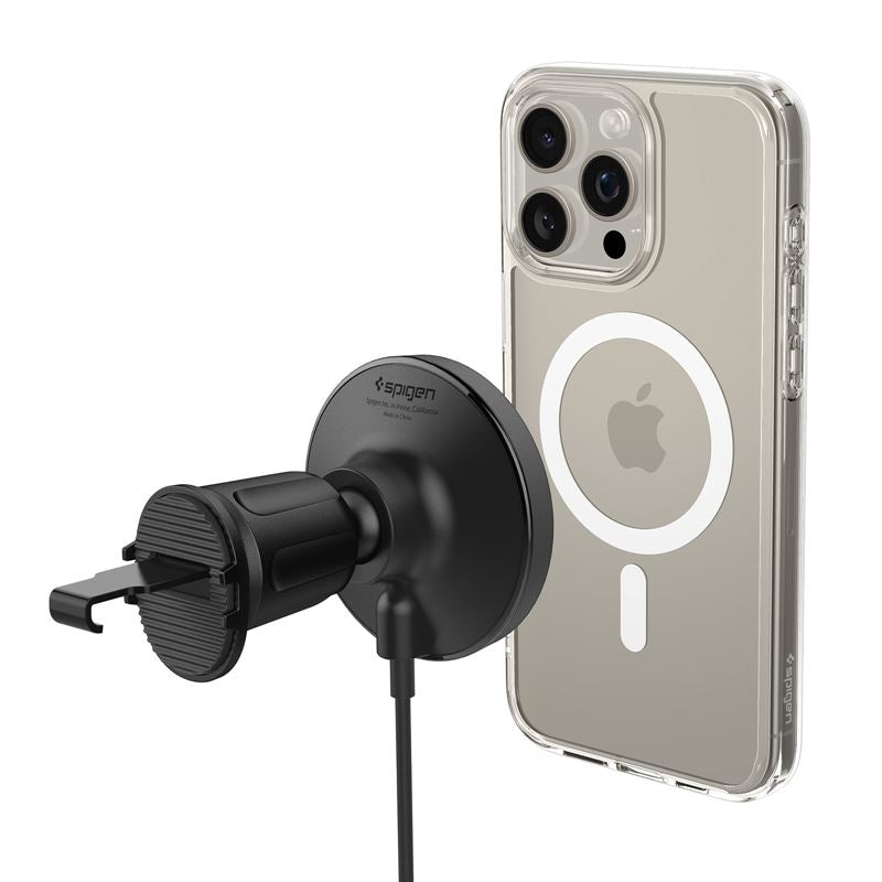 Spigen OneTap Pro 4 MagSafe Car Mount Charger, black - Wireless / AirVent Hook