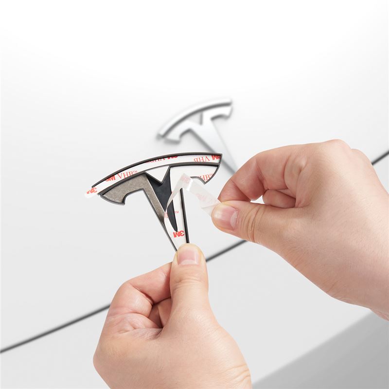 Spigen Tesla kryt emblému na prednú stranu, čierny – Tesla Model 3 2024