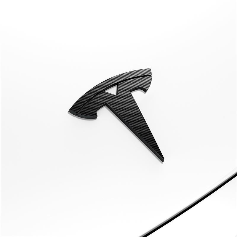 Spigen Tesla Front Emblem Logo Full Cover, karbón - Tesla Model 3 2024