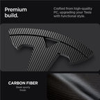 Spigen Tesla Front Emblem Logo Full Cover, karbón - Tesla Model 3 2024