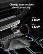 Spigen Essential 30W Car Charger EV302, black