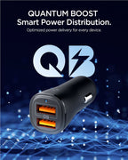 Spigen Essential 30W Car Charger EV302, black