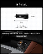 Spigen Essential 30W Car Charger EV302, black