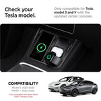 Spigen Tesla 3 v 1 bezdrôtová nabíjacia stanica, čierna - Tesla Model Y/3