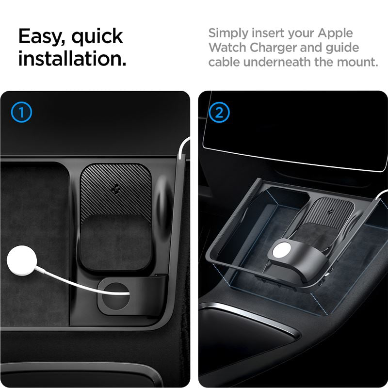 Spigen Tesla 3 v 1 bezdrôtová nabíjacia stanica, čierna - Tesla Model Y/3