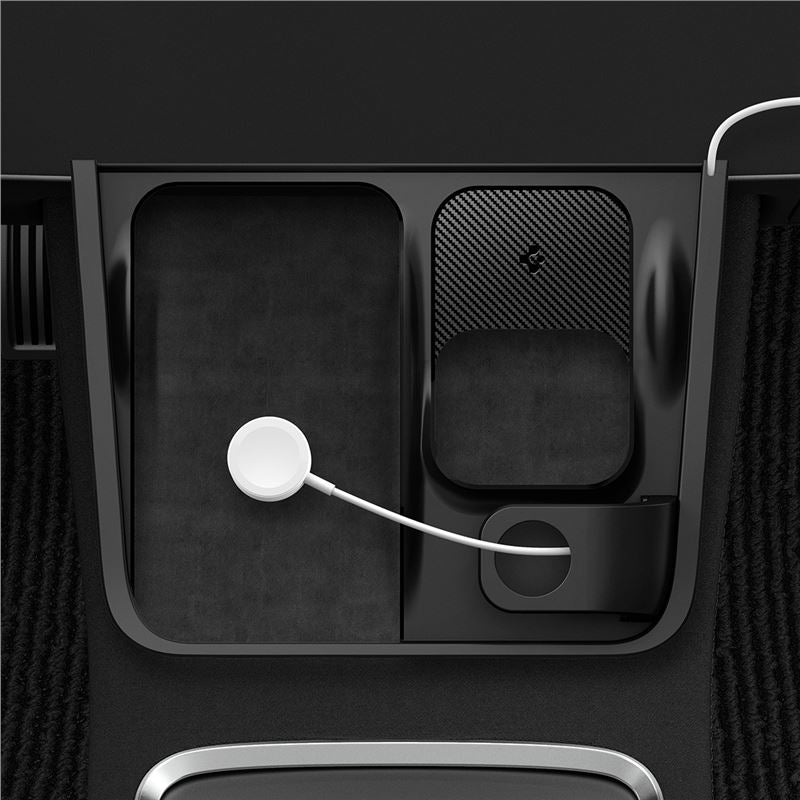 Spigen Tesla 3 v 1 bezdrôtová nabíjacia stanica, čierna - Tesla Model Y/3