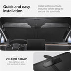 Spigen Tesla Car Front Windshield Sunshade, black - Tesla Model X