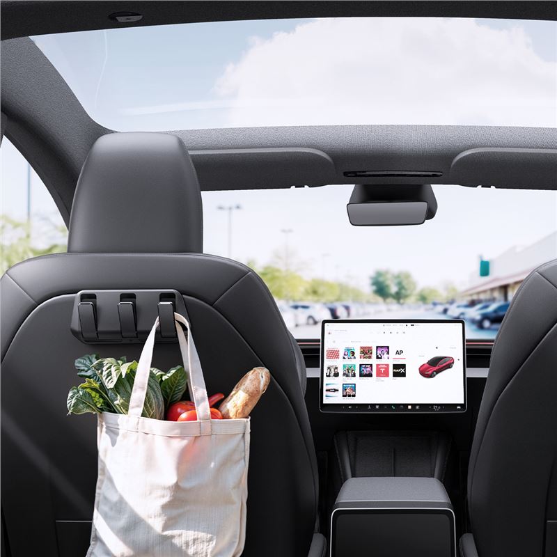 Spigen Tesla Car Seat Hook Holder, black - Tesla Model Y/3