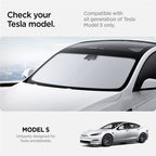 Spigen Tesla Car Front Windshield Sunshade, black - Tesla Model S