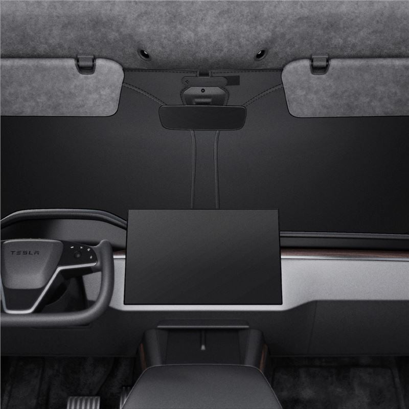 Spigen Tesla Car Front Windshield Sunshade, black - Tesla Model S
